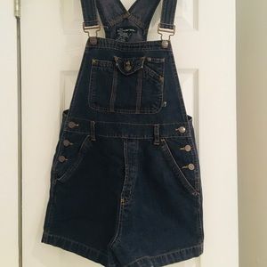 Vintage 90s Distressed Short Overalls